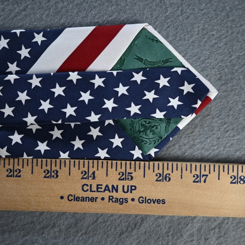 Tommy Hilfiger Mens‎ Stars and Stripes Americana Silk Necktie OS Navy Blue